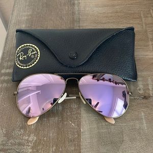 Purple aviator ray bans